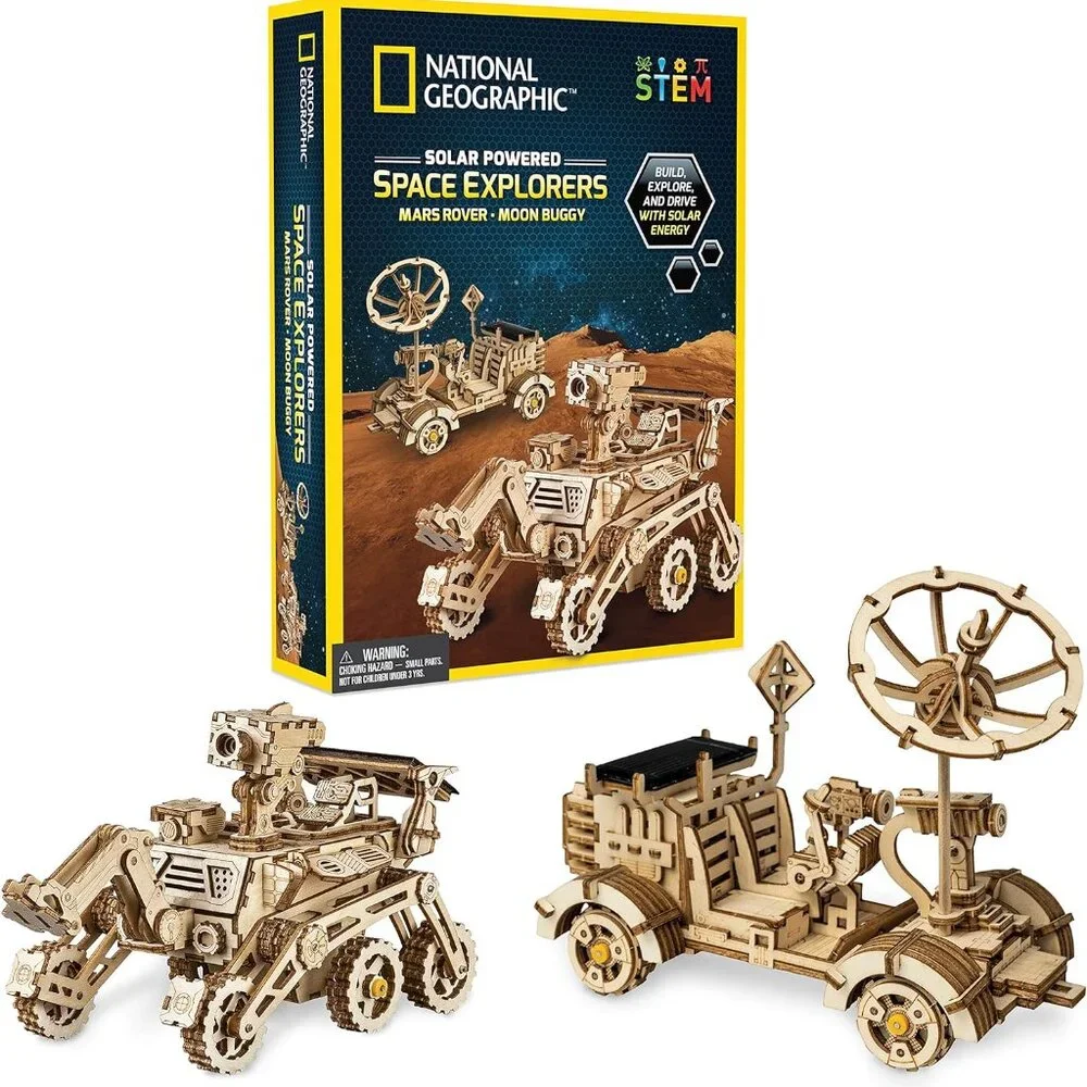 NEW NATIONAL GEOGRAPHIC Solar Model Kit Wooden 3D Puzzle Models NASA Space Explo